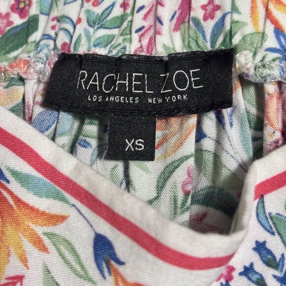 Rachel Zoe White Multicolor Floral Fairy Whimsical Mini Skirt Extra Small - Picture 4 of 4